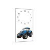 Plastové hodiny 30x60cm modrý traktor