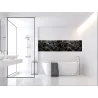 Design sklo do interiéru i exteriéru luxusní černo zlatý mramor