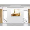 Obraz do hotelu čtvercový abstraktní hnědá vlna