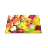 Skleněné prostírání květy barevných tulipánů