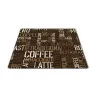 Prostírání do kavárny hnědá ilustrace Coffee