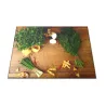 Krájecí podložka svazky bylinek na dřevě 30x20cm